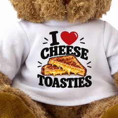 I LOVE CHEESE TOASTIES - Teddy Bear Cute Cuddly - Funny Food Gift Present