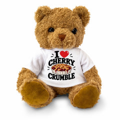 I LOVE CHERRY CRUMBLE - Teddy Bear Cute Cuddly - Funny Food Gift Present