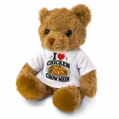 I LOVE CHICKEN CHOW MEIN - Teddy Bear Cute Cuddly - Funny Food Gift Present