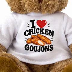 I LOVE CHICKEN GOUJONS - Teddy Bear Cute Cuddly - Funny Food Gift Present