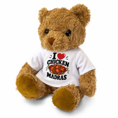I LOVE CHICKEN MADRAS - Teddy Bear Cute Cuddly - Funny Food Gift Present