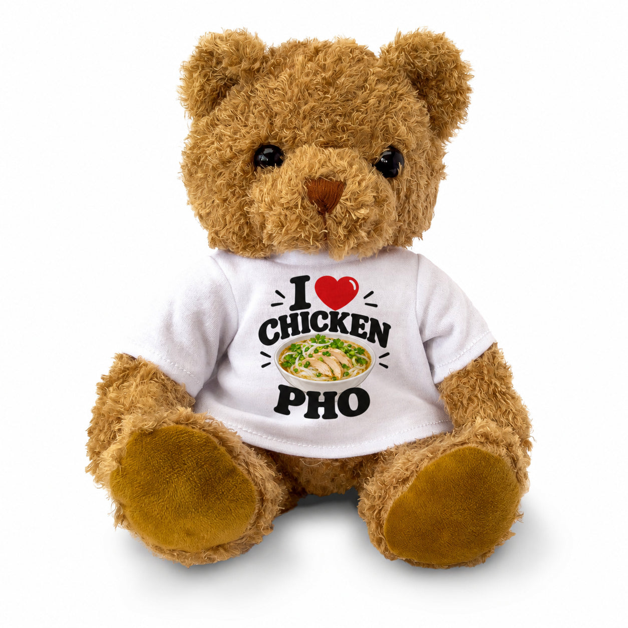 I LOVE CHICKEN PHO - Teddy Bear Cute Cuddly - Funny Food Gift Present