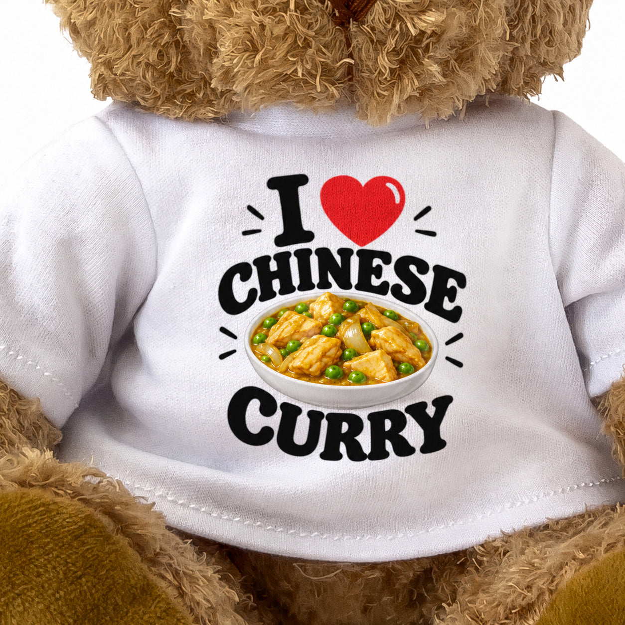 I LOVE CHINESE CURRY - Teddy Bear Cute Cuddly - Funny Food Gift Present
