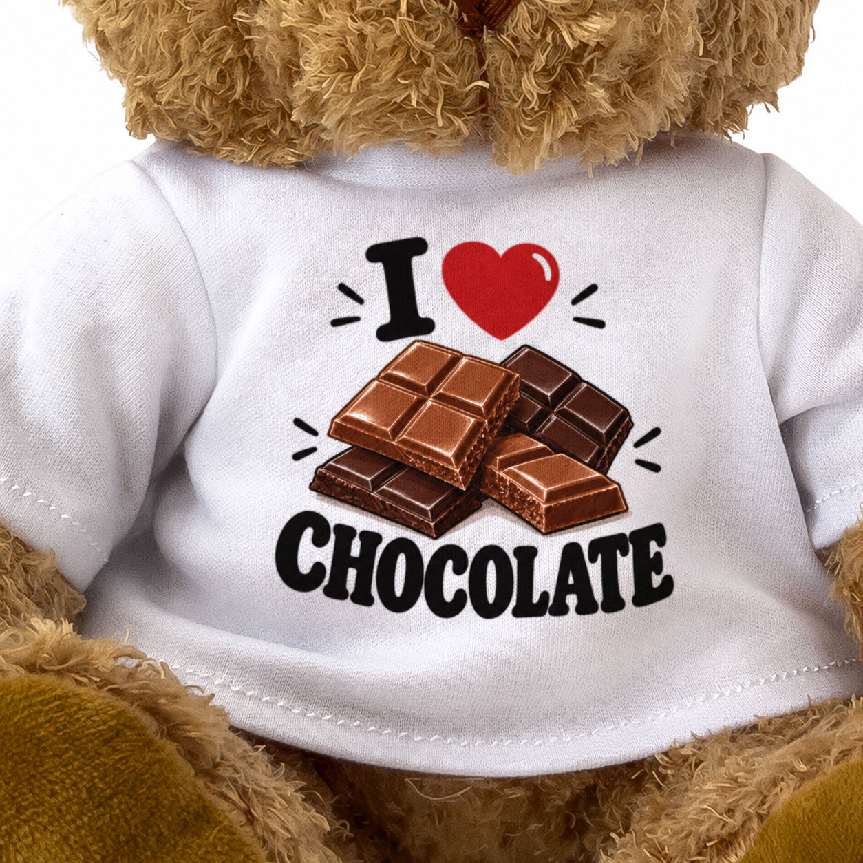 I LOVE CHOCOLATE Teddy Bear Cute Cuddly Funny Food Gift Present