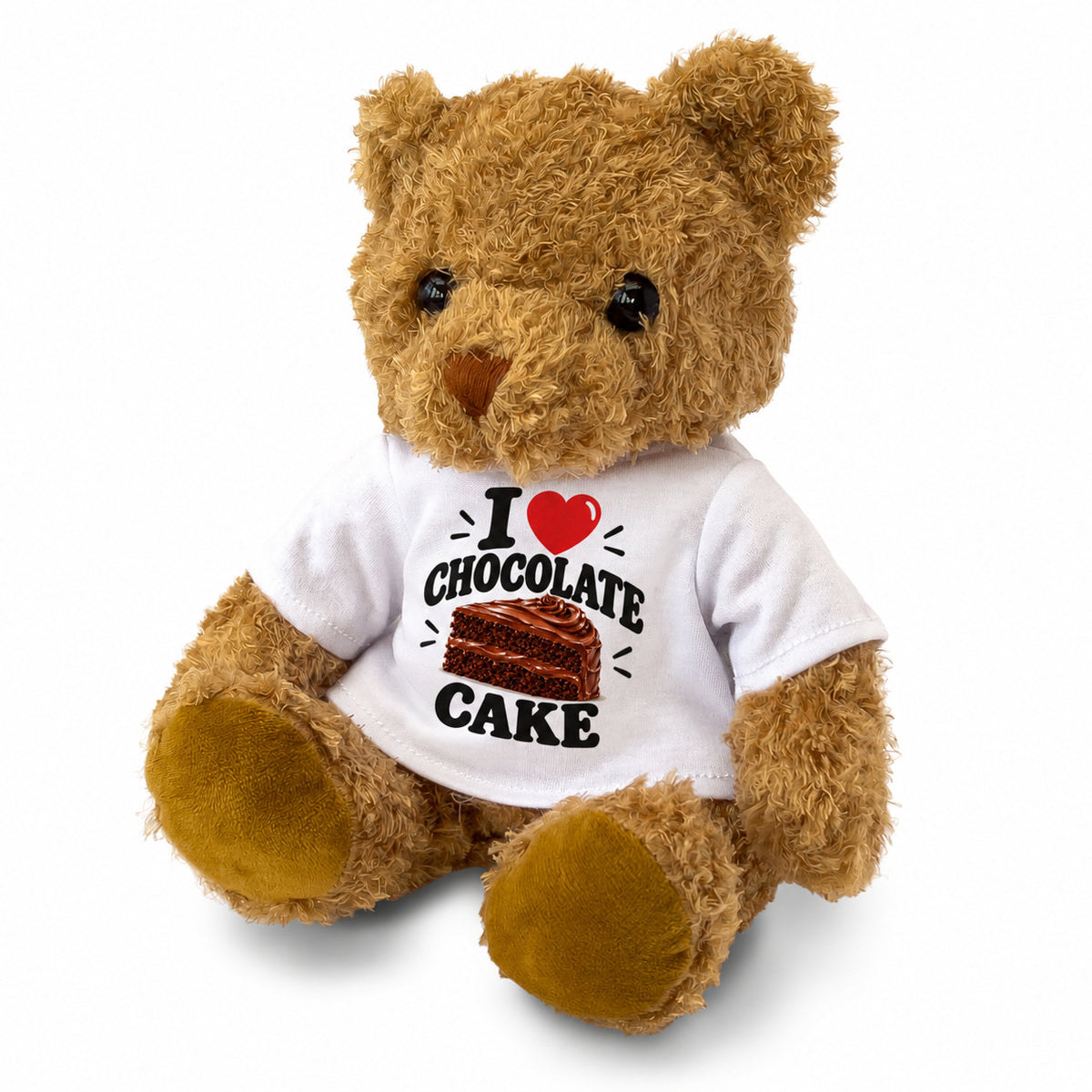 I LOVE CHOCOLATE CAKE - Teddy Bear Cute Cuddly - Funny Food Gift Present