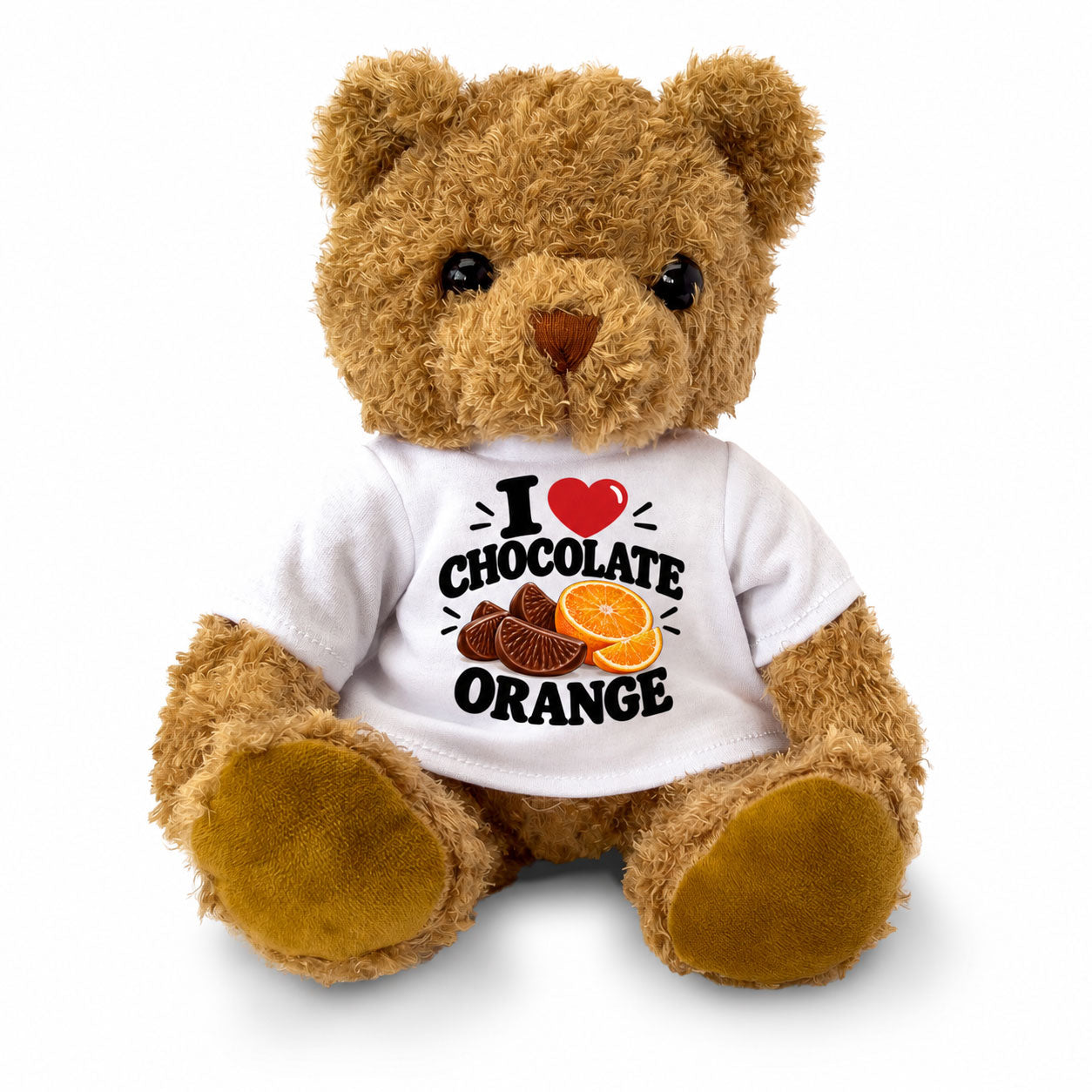 I LOVE CHOCOLATE ORANGE - Teddy Bear Cute Cuddly - Funny Food Gift Present