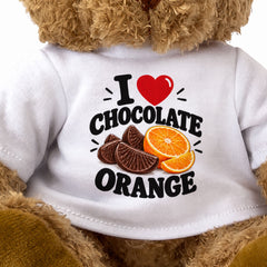 I LOVE CHOCOLATE ORANGE - Teddy Bear Cute Cuddly - Funny Food Gift Present