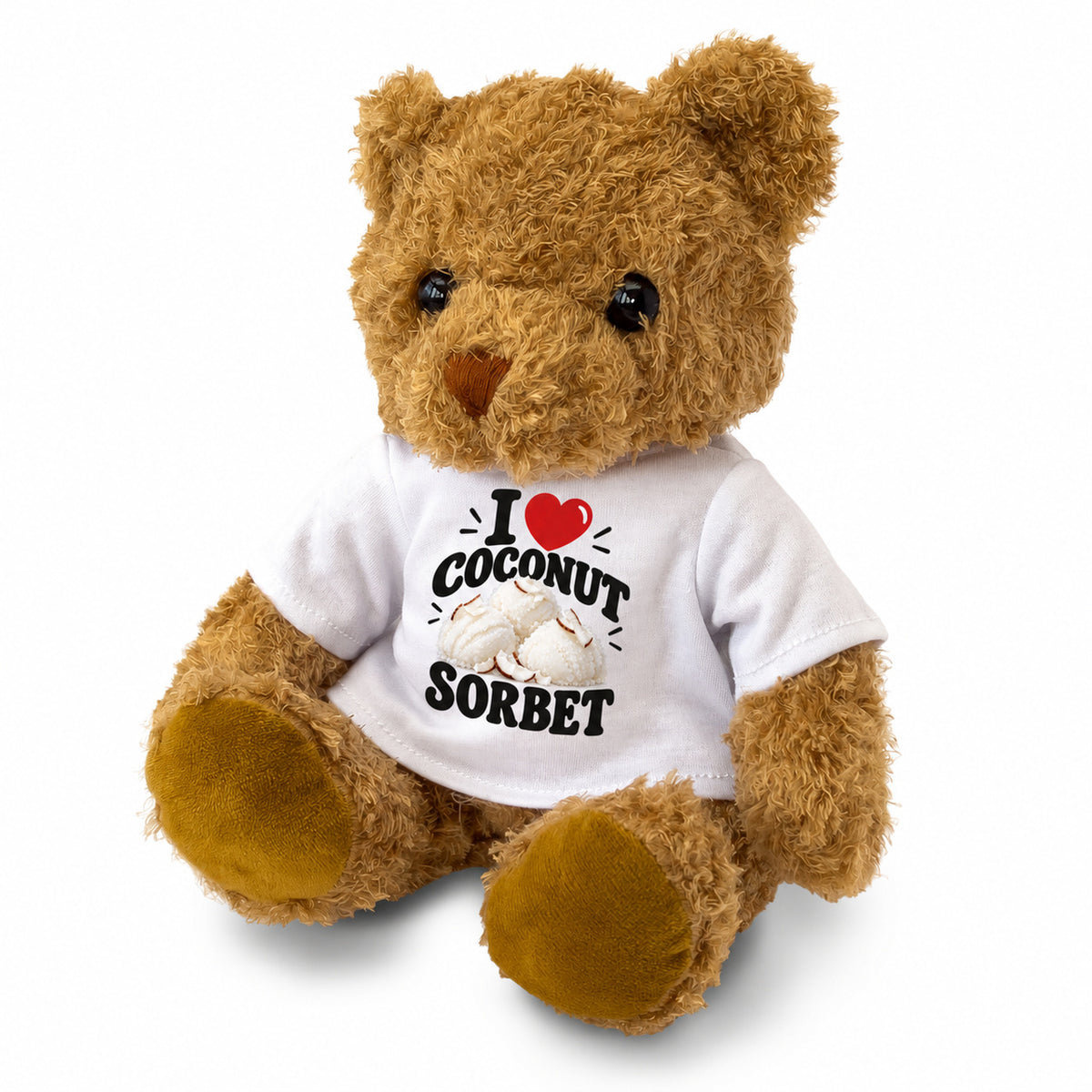 I LOVE COCONUT SORBET - Teddy Bear Cute Cuddly - Funny Food Gift Present