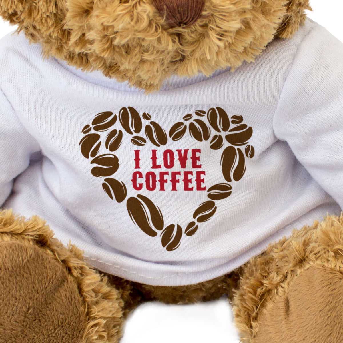 I Love Coffee - Teddy Bear - Funny Gift Present