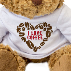 I Love Coffee - Teddy Bear - Funny Gift Present