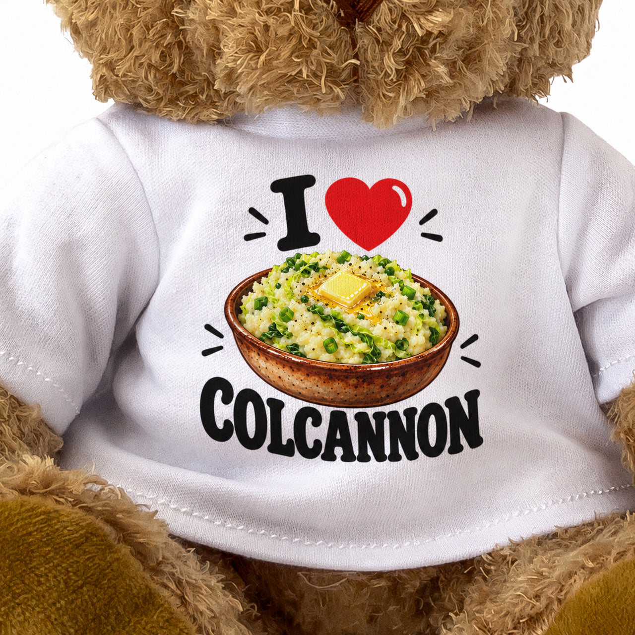 I LOVE COLCANNON - Teddy Bear Cute Cuddly - Funny Food Gift Present