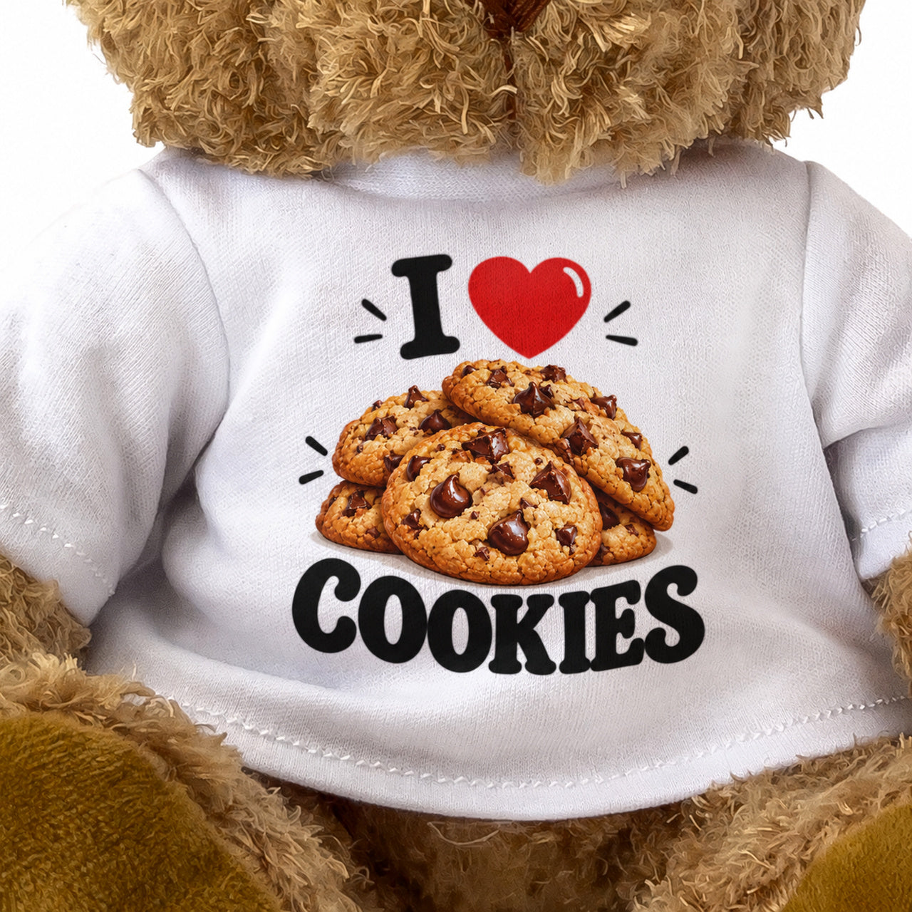 I LOVE COOKIES - Teddy Bear Cute Cuddly - Funny Food Gift Present