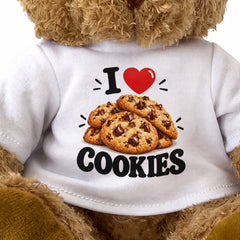 I LOVE COOKIES - Teddy Bear Cute Cuddly - Funny Food Gift Present