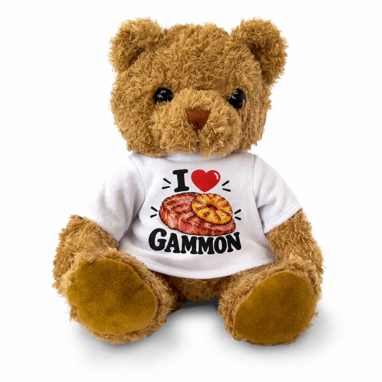 I LOVE GAMMON - Teddy Bear Cute Cuddly - Funny Food Gift Present