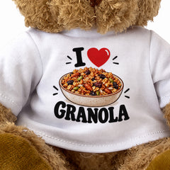 I LOVE GRANOLA - Teddy Bear Cute Cuddly - Funny Food Gift Present