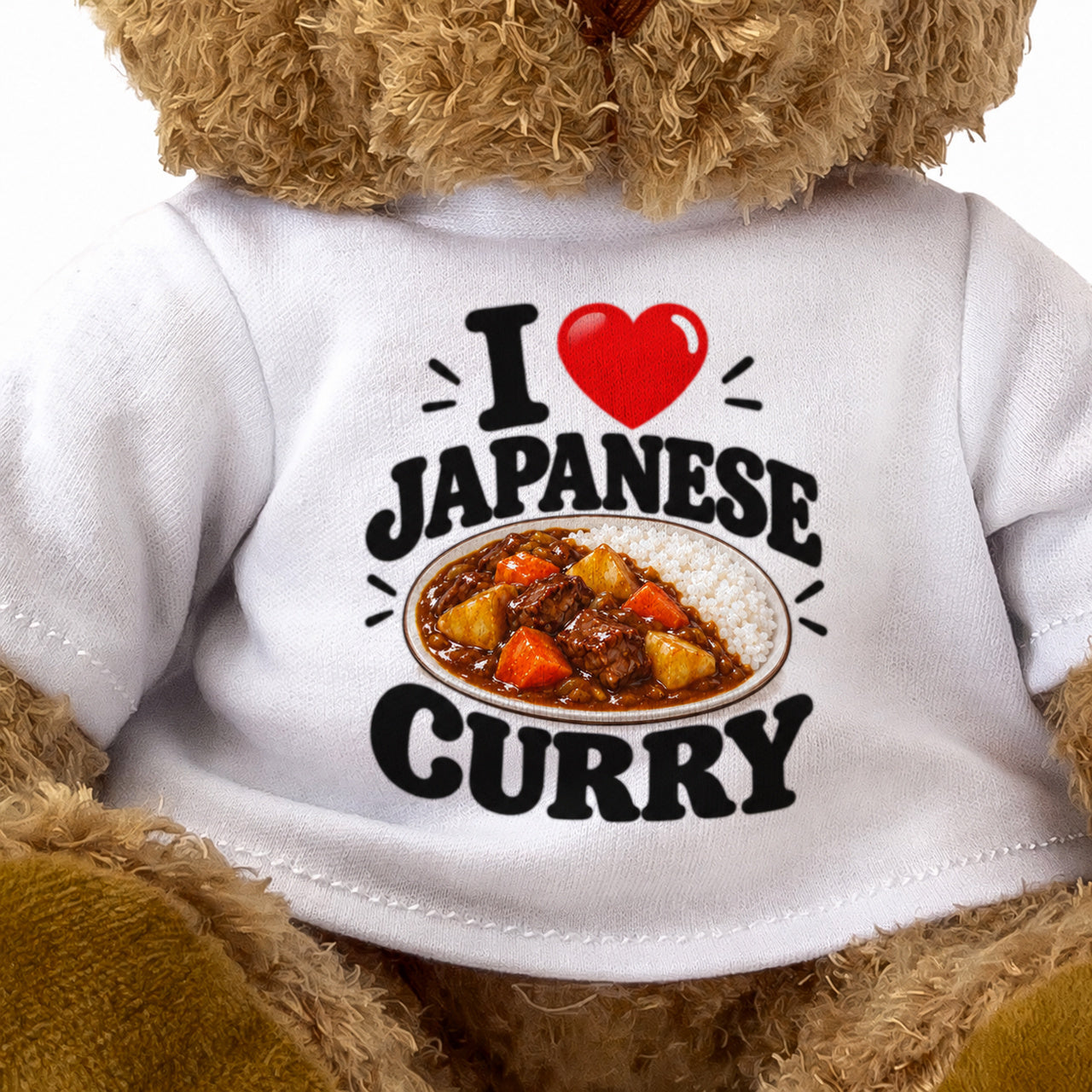 I LOVE JAPANESE CURRY - Teddy Bear Cute Cuddly - Funny Food Gift Present
