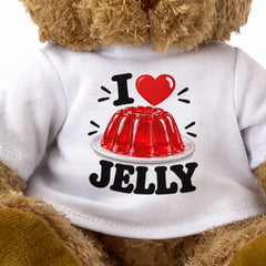 I LOVE JELLY - Teddy Bear Cute Cuddly - Funny Food Gift Present