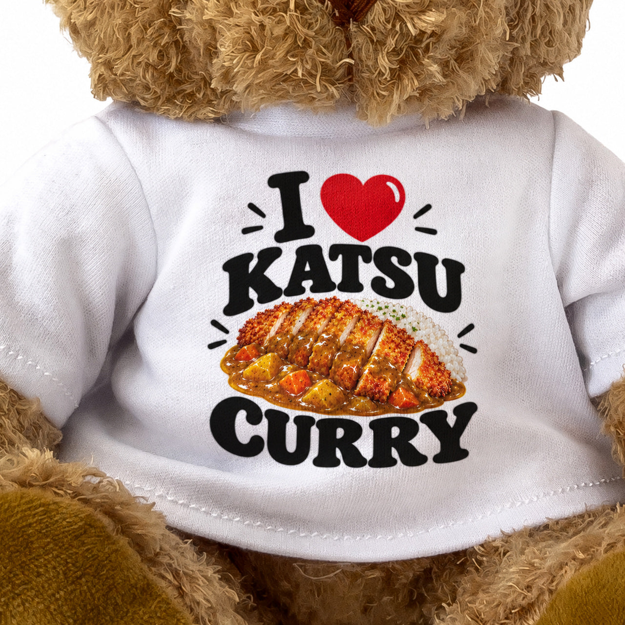 I LOVE KATSU CURRY - Teddy Bear Cute Cuddly - Funny Food Gift Present