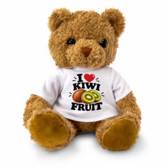 I LOVE KIWI FRUIT - Teddy Bear Cute Cuddly - Funny Food Gift Present
