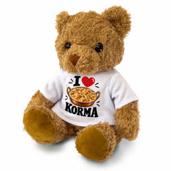 I LOVE KORMA - Teddy Bear Cute Cuddly - Funny Food Gift Present