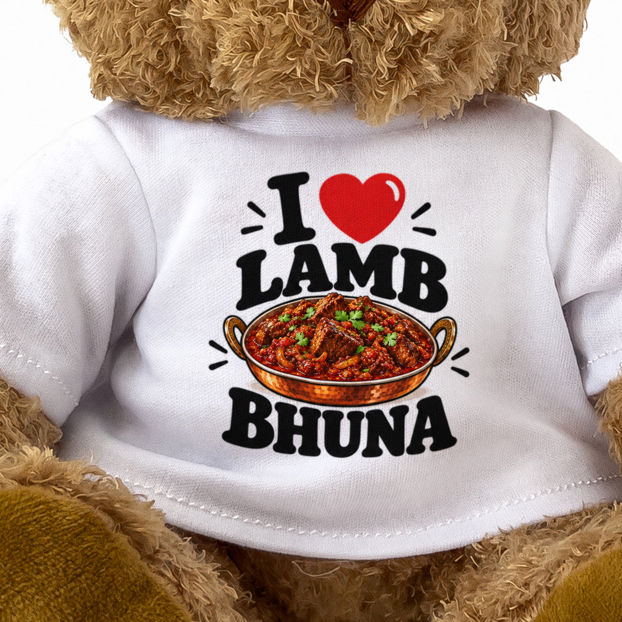 I LOVE LAMB BHUNA - Teddy Bear Cute Cuddly - Funny Food Gift Present