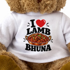 I LOVE LAMB BHUNA - Teddy Bear Cute Cuddly - Funny Food Gift Present
