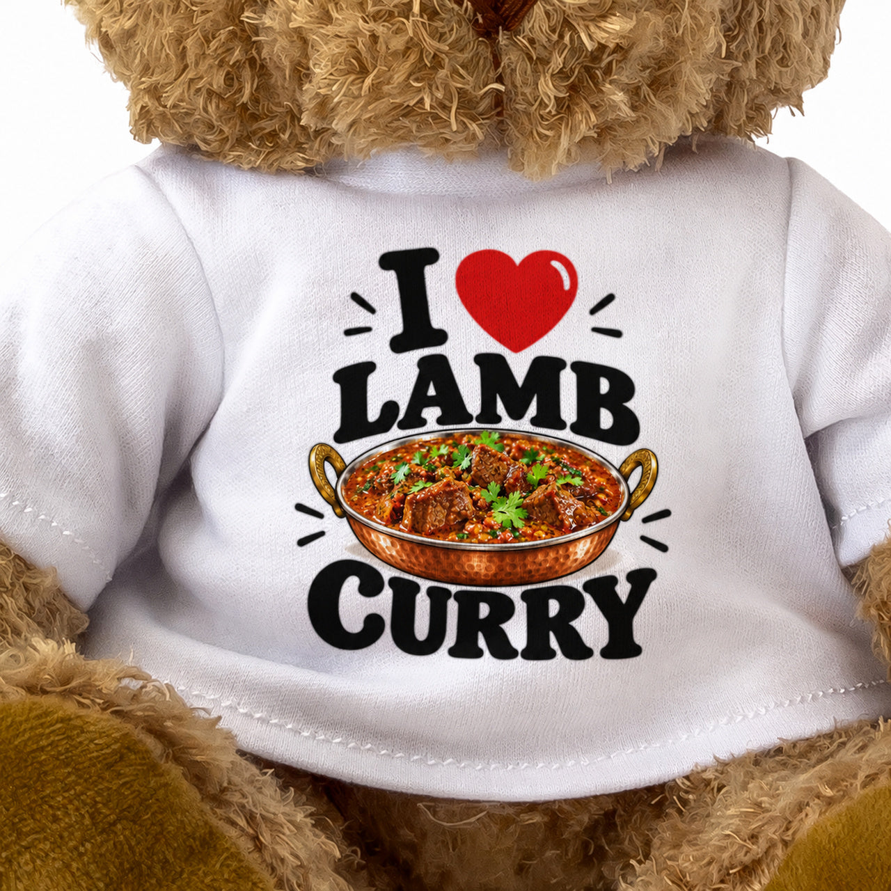 I LOVE LAMB CURRY - Teddy Bear Cute Cuddly - Funny Food Gift Present