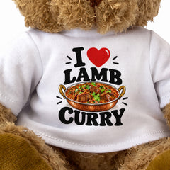I LOVE LAMB CURRY - Teddy Bear Cute Cuddly - Funny Food Gift Present