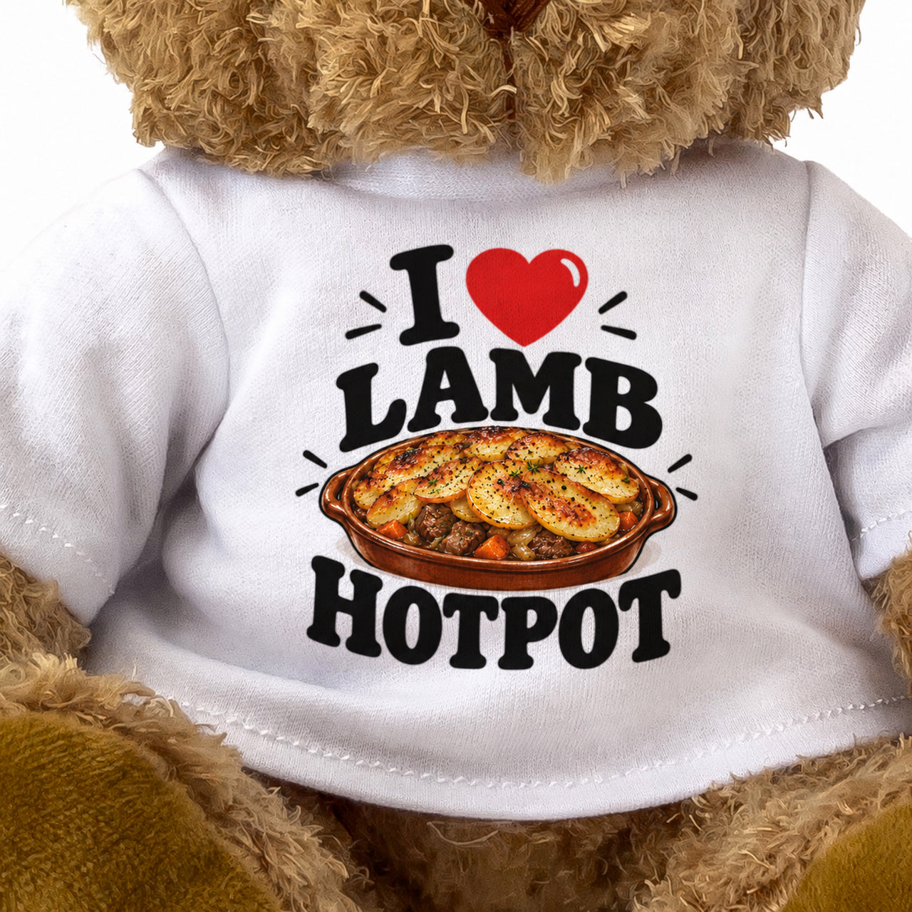 I LOVE LAMB HOTPOT - Teddy Bear Cute Cuddly - Funny Food Gift Present