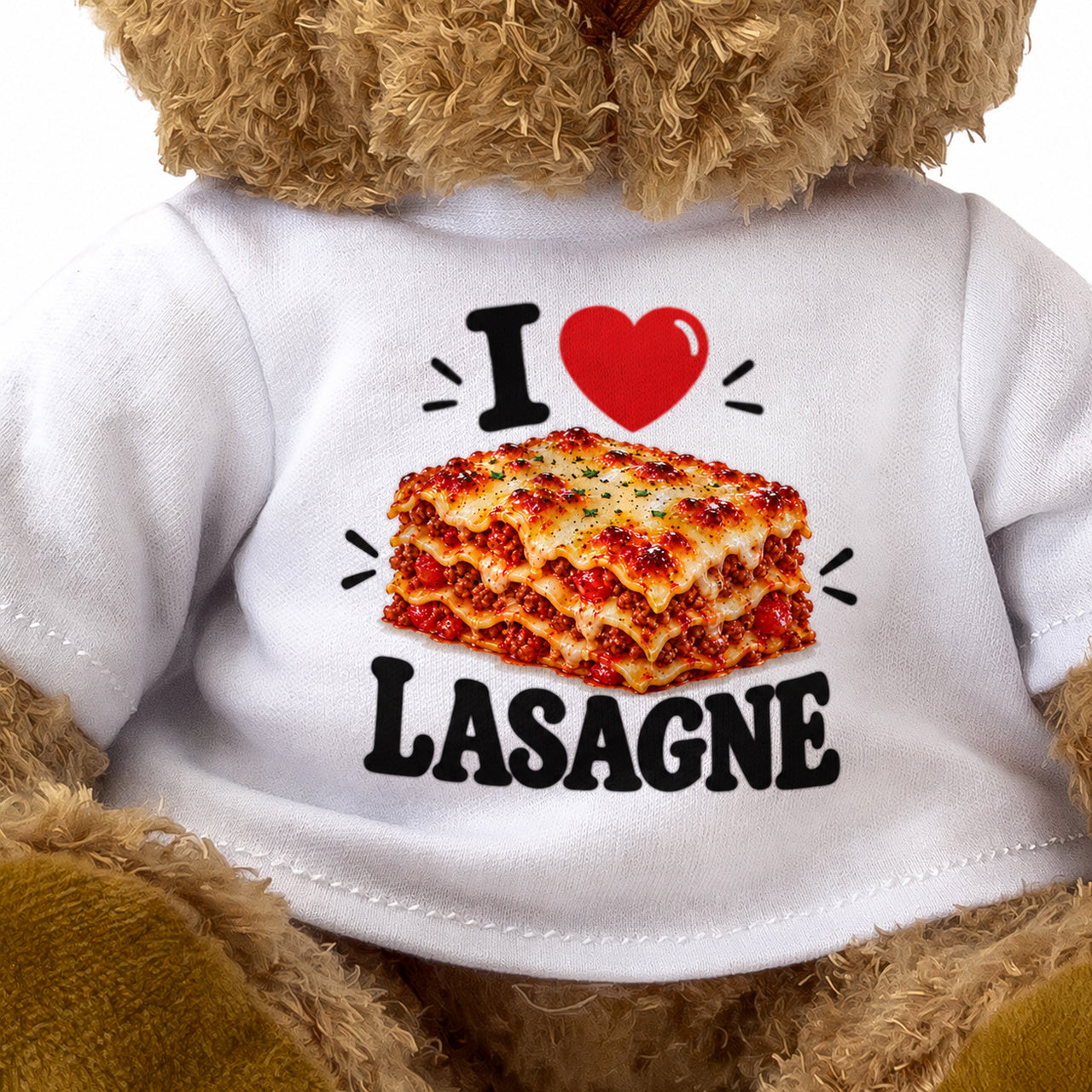 I LOVE LASAGNE - Teddy Bear Cute Cuddly - Funny Food Gift Present
