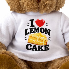 I LOVE LEMON CAKE - Teddy Bear Cute Cuddly - Funny Food Gift Present