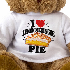 I LOVE LEMON MERINGUE PIE - Teddy Bear Cute Cuddly - Funny Food Gift Present