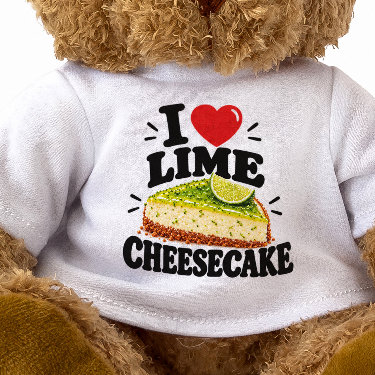 I LOVE LIME CHEESECAKE - Teddy Bear Cute Cuddly - Funny Food Gift Present