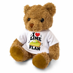 I LOVE LIME FLAN - Teddy Bear Cute Cuddly - Funny Food Gift Present