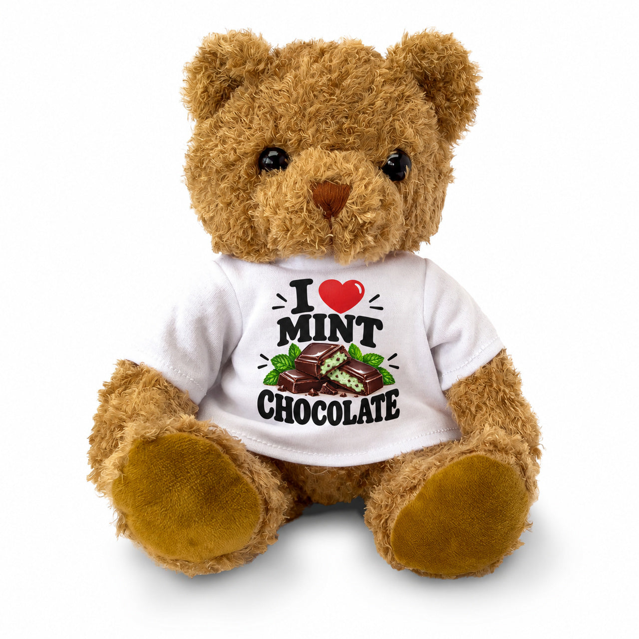 I LOVE MINT CHOCOLATE - Teddy Bear Cute Cuddly - Funny Food Gift Present