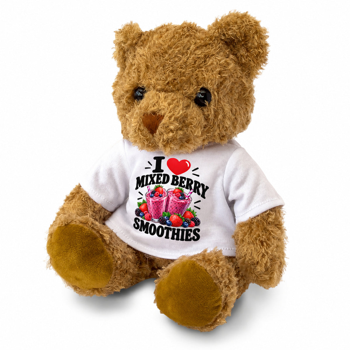 I LOVE MIXED BERRY SMOOTHIES - Teddy Bear Cute Cuddly - Funny Food Gift Present