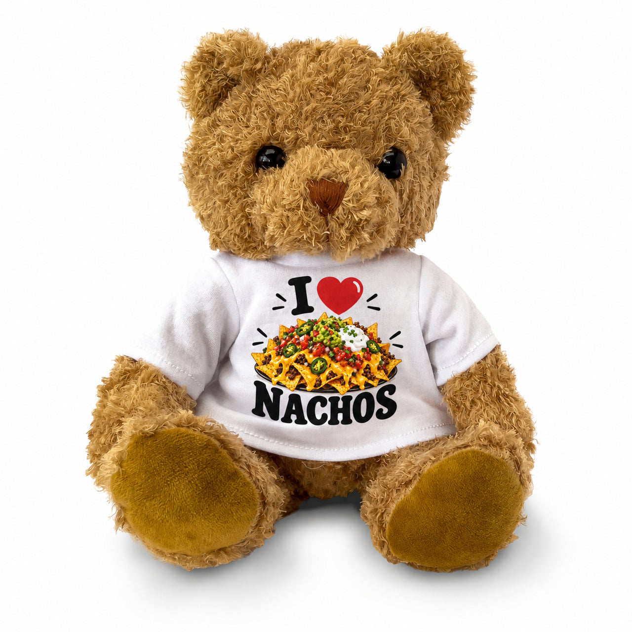 I LOVE NACHOS - Teddy Bear Cute Cuddly - Funny Food Gift Present
