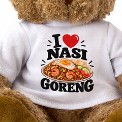 I LOVE NASI GORENG - Teddy Bear Cute Cuddly - Funny Food Gift Present