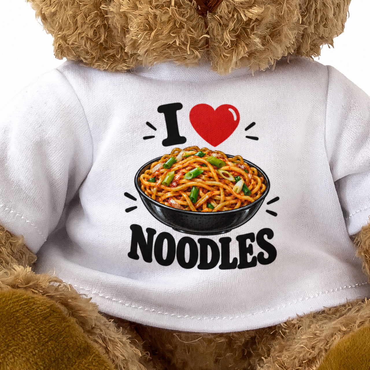 I LOVE NOODLES - Teddy Bear Cute Cuddly - Funny Food Gift Present