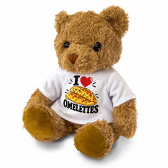 I LOVE OMELETTES - Teddy Bear Cute Cuddly - Funny Food Gift Present