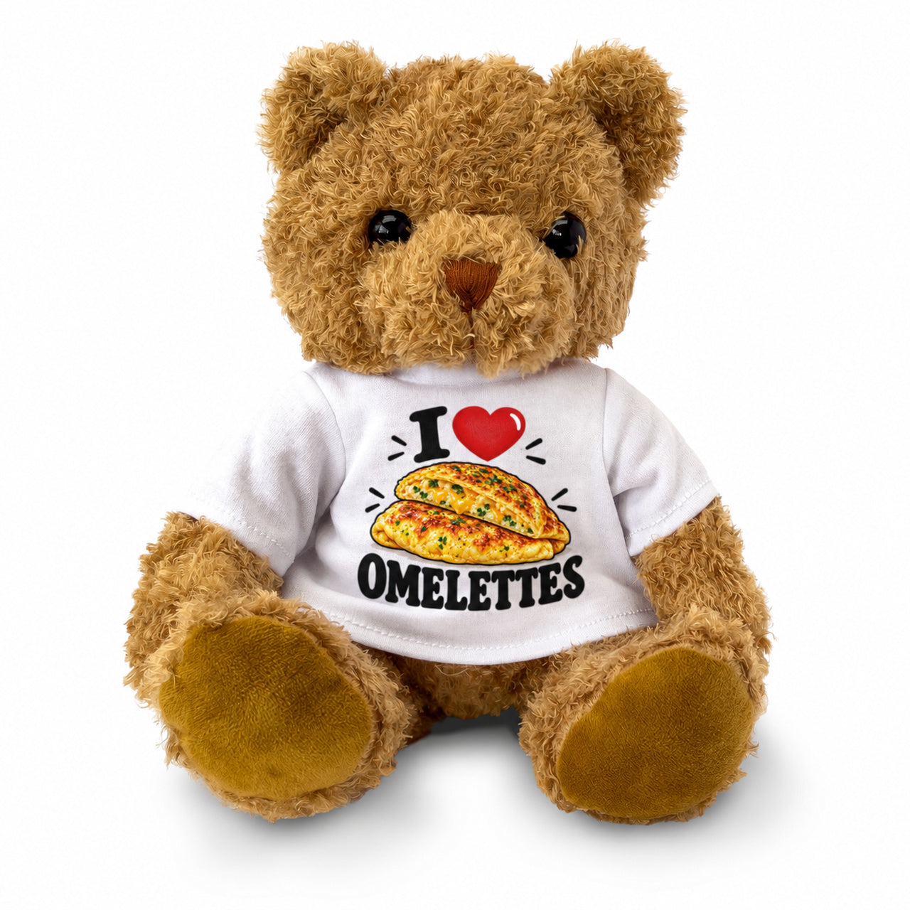 I LOVE OMELETTES - Teddy Bear Cute Cuddly - Funny Food Gift Present