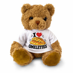 I LOVE OMELETTES - Teddy Bear Cute Cuddly - Funny Food Gift Present