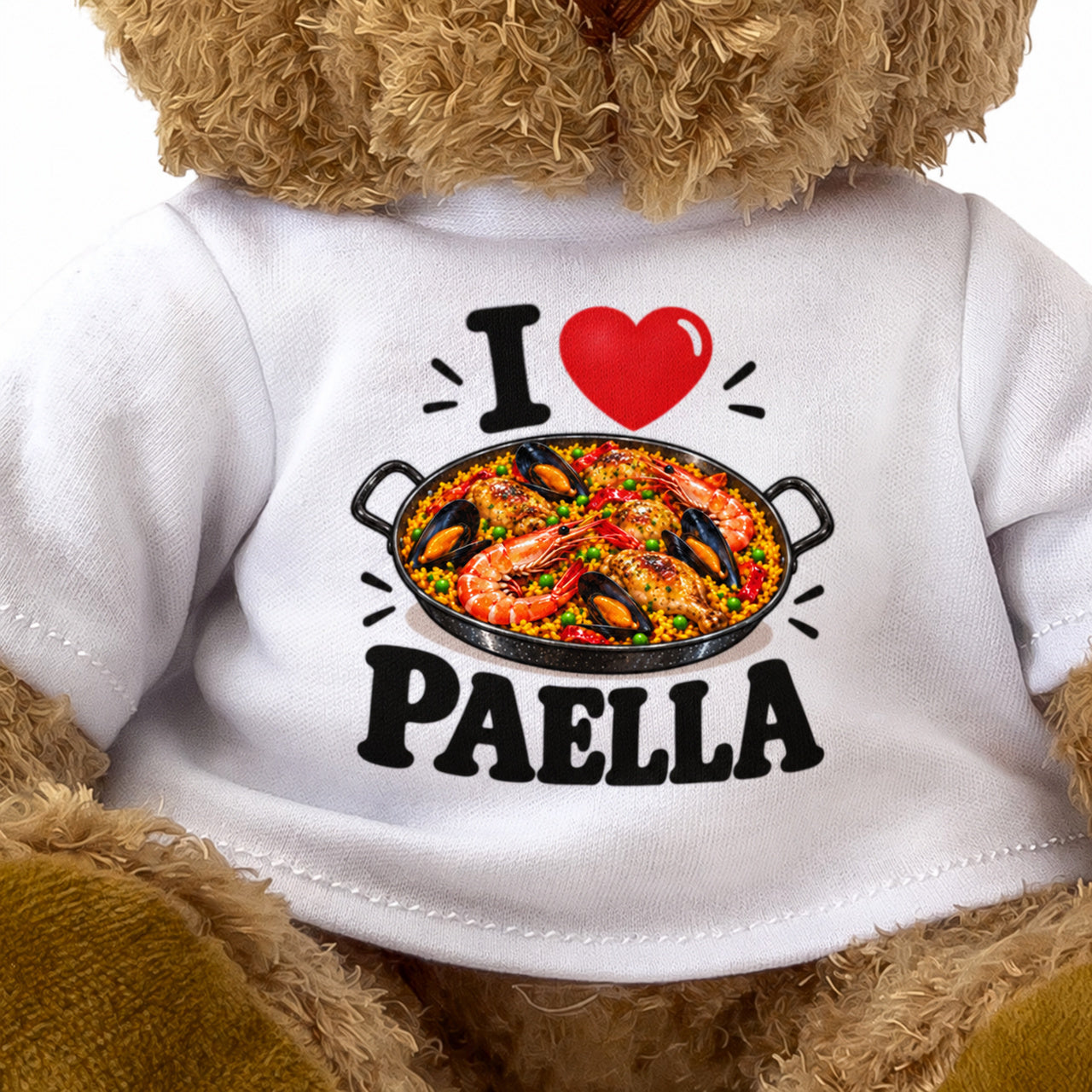 I LOVE PAELLA - Teddy Bear Cute Cuddly - Funny Food Gift Present