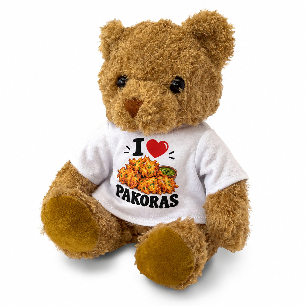I LOVE PAKORAS - Teddy Bear Cute Cuddly - Funny Food Gift Present