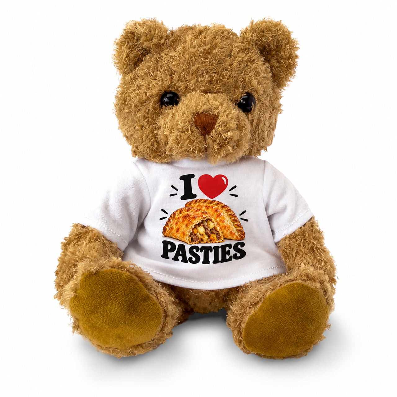 I LOVE PASTIES - Teddy Bear Cute Cuddly - Funny Food Gift Present