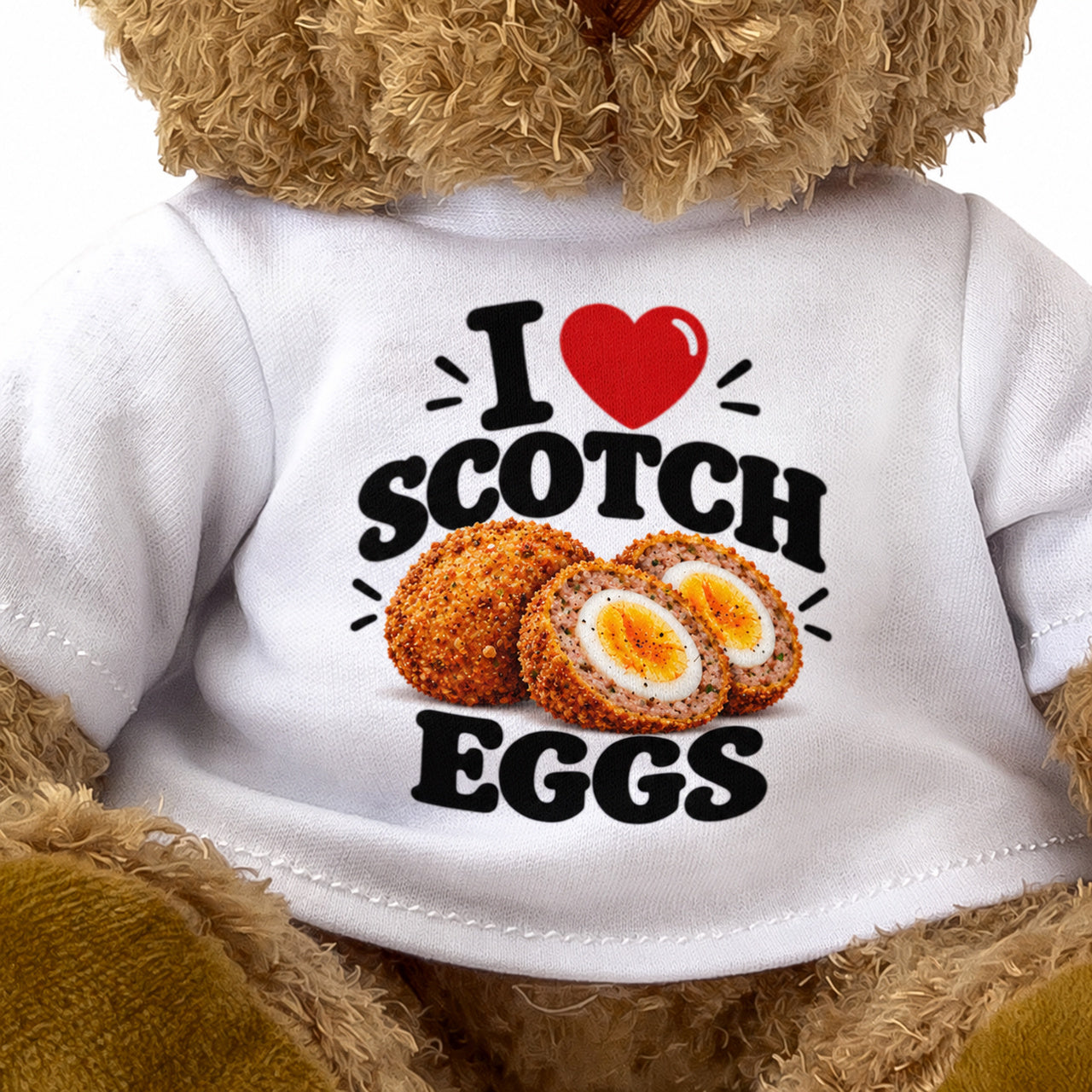 I LOVE SCOTCH EGGS - Teddy Bear Cute Cuddly - Funny Food Gift Present