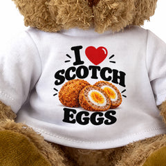 I LOVE SCOTCH EGGS - Teddy Bear Cute Cuddly - Funny Food Gift Present