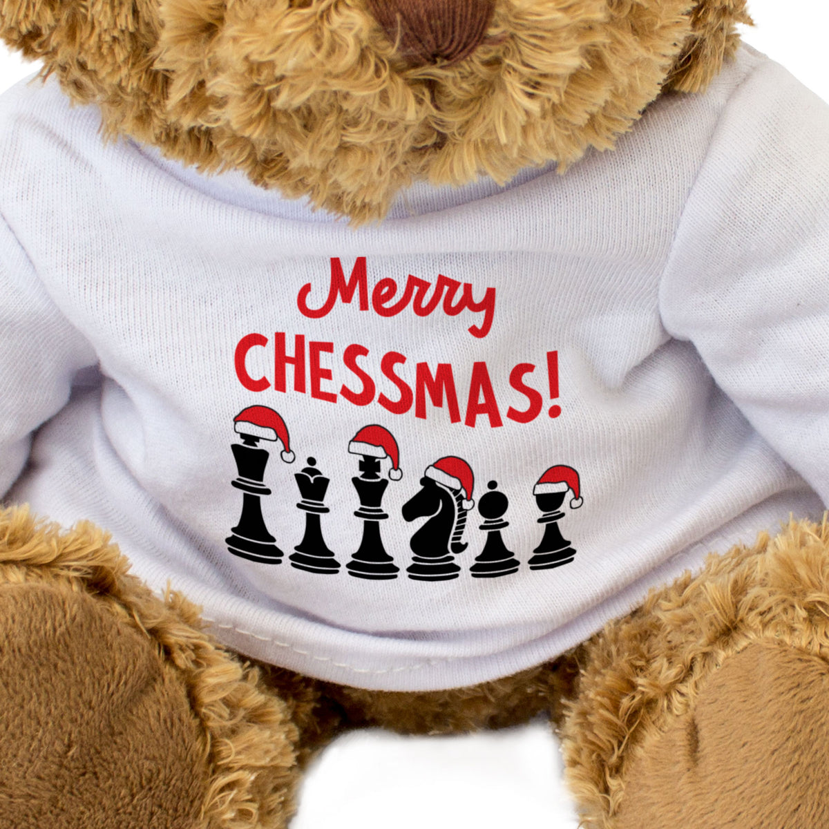 Merry Chessmas! - Teddy Bear - Chess Fan Christmas Gift Present