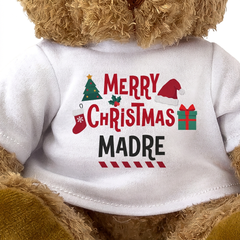 MERRY CHRISTMAS MADRE - Teddy Bear - Cute Cuddly Soft - Xmas Gift Present