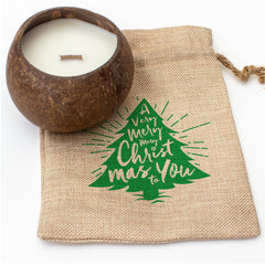 A Very Merry Christmas To You - Toasted Coconut Bowl Candle – Soy Wax - Gift Present